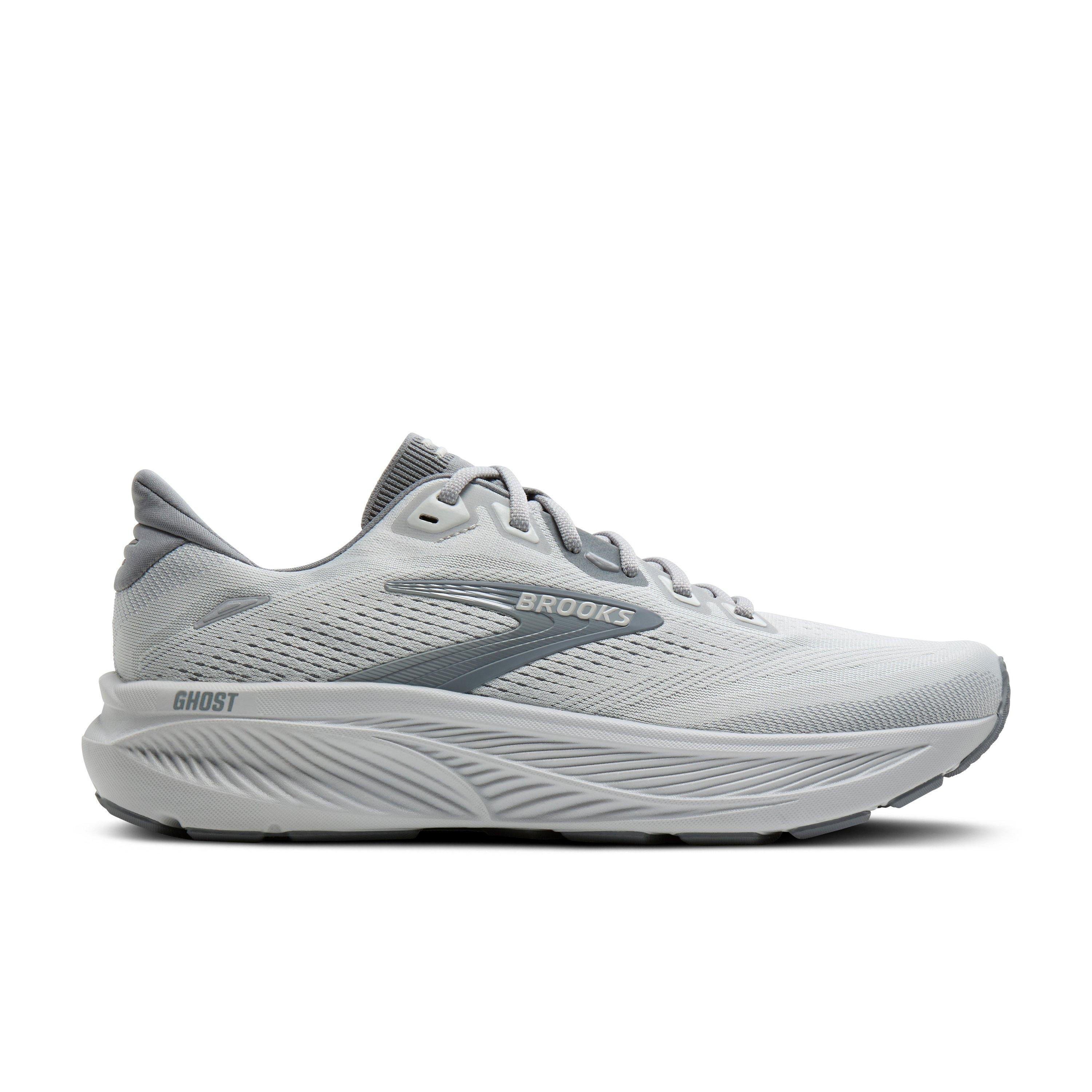 Brooks Ghost 18 "Primer Grey/Oyster Mushroom" Men's Wide Running Shoe - GREY/MUSHROOM